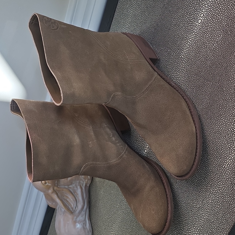 Tory Burch Tan Suede Heeled Boots